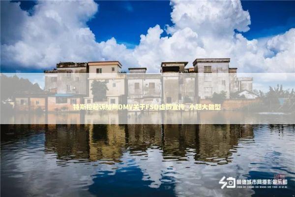 特斯拉起诉加州DMV关于FSD虚假宣传_小题大做型 新闻