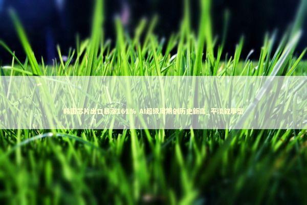 韩国芯片出口暴涨161% AI超级周期创历史新高_平淡叙事型 新闻